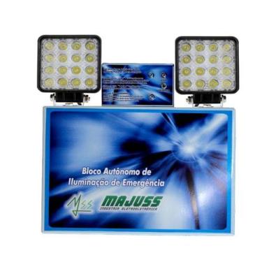 Imagem de Bloco Autônomo de Emergência Led 96W com Baterias - Majuss