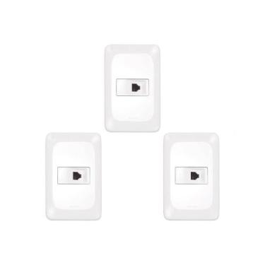 Imagem de Kit C/3 - Pial Conjunto  Pop 4X2 1 Fone Rj11 Lgx90 - Pial legrand