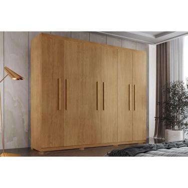 Imagem de Guarda Roupa Casal 6 Portas E 2 Gavetas C- Pés Espanha Naturale - Rufato