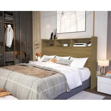 Imagem de Cabeceira Melissa Para Cama Solteiro MDF com Prateleiras - Casseli Sto
