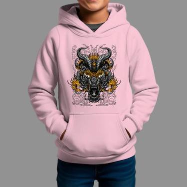 Imagem de Moletom Canguru Infanto Juvenil Algodão Moda De Rua Confortável Tecido