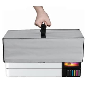 Imagem de Capa protetora contra poeira resistente à prova d'água para impressora Epson EcoTank Photo ET-8550 sem fio grande formato All-in-One Supertank (cinza prata)