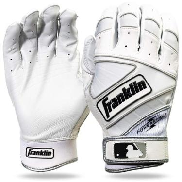 Imagem de Luvas de Beisebol Franklin Sports MLB Powerstrap - Pérola/Branco