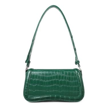 Imagem de CLUCI Bolsas de ombro pequenas, bolsas femininas de couro vegano, bolsa tiracolo clutch Hobo, H - verde, Small, Tendência