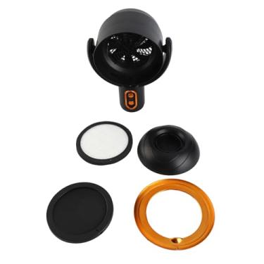 Imagem de Capô portátil para desktop, exaustor alimentado por usb, exaustor de cozinha com íon negativo de 2 velocidades para apartamento (Ouro Negro)