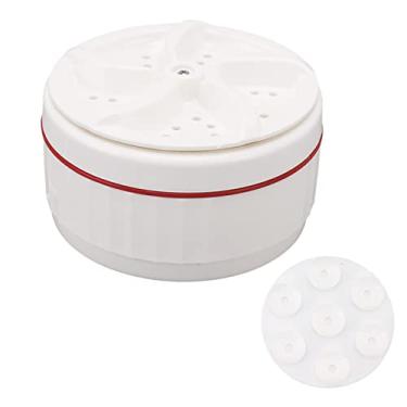 Imagem de Máquina de lavar pequena GRCFUMO 2A 27W, máquina de lavar portátil reversa de 50 segundos para frente, máquina de lavar com turbina de vibração ultrassônica para viagens em