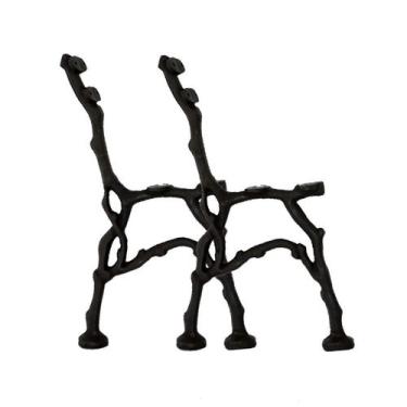 Imagem de Par Pé de Banco Praça Jardim Raizinha em Ferro Fundido - FUNDIÇÃO SÃO 