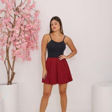 Imagem de Saia Feminina Colegial Plissada com Elástico na Cintura Casual Premium