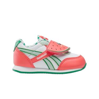 Imagem de Reebok Tênis infantil Smash Edge Hook & Loop para bebês e meninas, Azul ideal/Goldenhaze/Reebok Gum1, 9.5 Infant