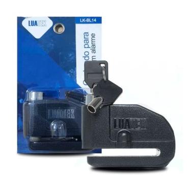 Imagem de Trava Antifurto Cadeado Trava Disco Moto e Bike  Alarme - Luatek, Pret