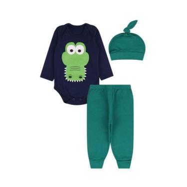 Imagem de Conjunto Bebê com Touca Jacaré  - Bykyko, M