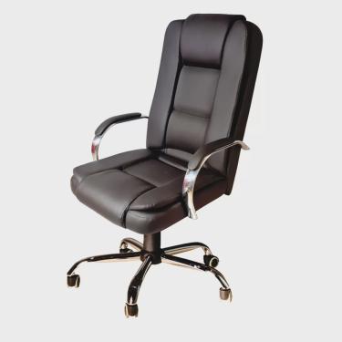 Imagem de Cadeira de Escritório Presidente em Corino Base Cromada Euro Ergo Decor