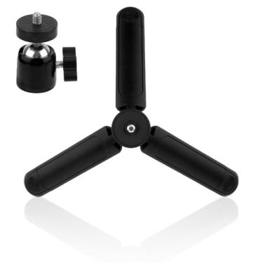 Imagem de Tripé de viagem para DJI Osmo Pocket 3 e 2, suporte de mesa portátil rosqueado de 1/10.2 cm, suporte de câmera preto compatível com Osmo Pocket 3 e 2 (cabeça de tripé incluída)