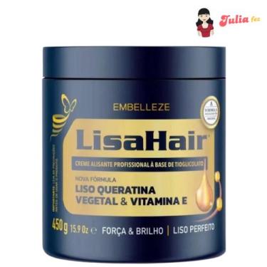 Imagem de Creme alisante queratina 450g lisa hair - Embelleza