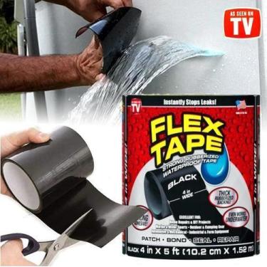 Imagem de Flex Tape Superfita Flex Seal Original 10x150cm Preto - VDs Impots 
