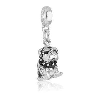 Imagem de Pingente Berloque Cachorro Buldogue Pandora Banhado a Ouro 18k - Work 