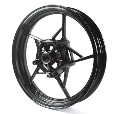 Imagem de Aro da roda dianteira preto brilhante compatível com Kawasaki Ninja 400 EX400 Z400 2018-2024 ABS inclui