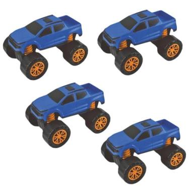 Imagem de 4 Caminhonete Azul Sara X Brinquedo Infantil Criança - Omotcha