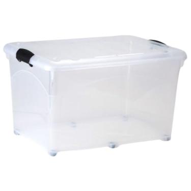 Imagem de Caixa Organizadora Transparente Trava e Rodinha 25/45/65/95 Litros (45 Litros)