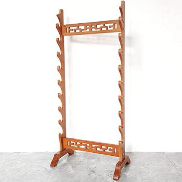 Imagem de Suporte de espada prateleira de pé para espadas, suporte para espadas e katanas, suporte de exibição vertical de 5 a 12 andares, cabide para espadas, suporte de piso de várias camadas, prateleiras
