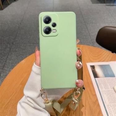 Imagem de Capa de silicone líquido para cordão transversal Redmi 12, Xiaomi Redmi Note 12 11 4G 5G Note12 Pro Plus 11s, YTBGS verde, para Redmi Note12proplus5G
