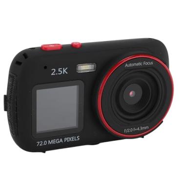 Imagem de Câmera digital, câmera vlogging HD 2,5K para câmera YouTube de 72 MP com zoom de 16X, câmera pequena compacta com cartão de memória de 32 GB