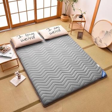 Imagem de Futon Colchão Engrossar Colchão De Chão Macio Dobrável Colchão Portátil Tatami Mat Para Hóspedes Dormitórios Camping Sofá Espreguiçadeiras, 003, 2, 90 * 200CM