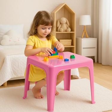 Imagem de Mesinha Rosa Infantil Injeplastec 1700 Conforto e Estilo para Crianças