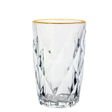 Imagem de Jogo Copo Alto Diamond Fio Ouro 390ml 6un Lyor