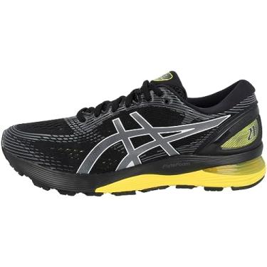 Imagem de ASICS Gel-Nimbus 21 Tênis de corrida masculino, Preto/limão faísca, 42