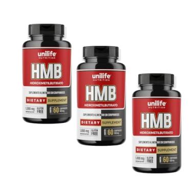 Imagem de Kit 3 HMB Unilife 60 Comprimidos 1000mg
