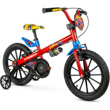 Imagem de Bicicleta Bike Infantil Criança Homem Aranha Aro 16 Nathor