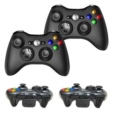 Imagem de Kit 2 Controles Joystick Manete Compatível Video Game Xbox 360 Slim Se