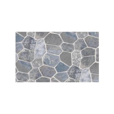 Imagem de Papel De Parede Adesivado 45cm X 05 Metros Pvc Pedras Cinzas