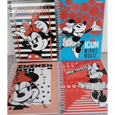 Imagem de Caderno Pequeno Capa Dura Minnie 80 Folhas Espiral 1/4 Modelos Diversos