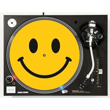 Imagem de DJ Smiley Have A Nice Day #4 Scratch Pad 1200 vinil Memorabilia 30,5 cm tapete deslizante toca-discos Tapete de bandeja de DJ x1