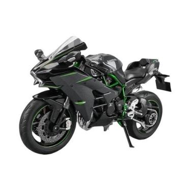 Imagem de Kawasaki H2R Ninja Alloy Die Cast Modelo De Motocicleta Brinquedo Som 