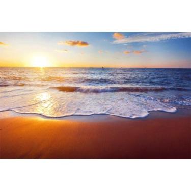 Imagem de Quadro Ondas Na Praia - MeMoldura, Chassi Borda Infinita, 60X90