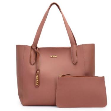 Imagem de Bolsa feminina grande para trabalho faculdade cabe notebook com ziper 