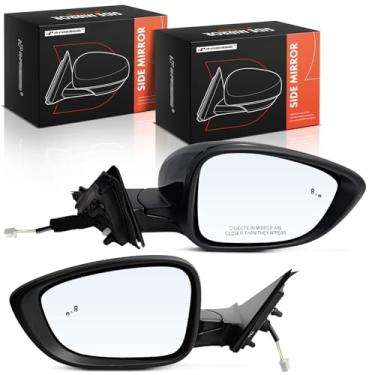 Imagem de A-Premium Par (2) espelhos retrovisores elétricos para motorista e passageiro - compatível com Honda Accord 2023 2024 - Espelho retrovisor externo preto dobrável manual não aquecido com detecção de