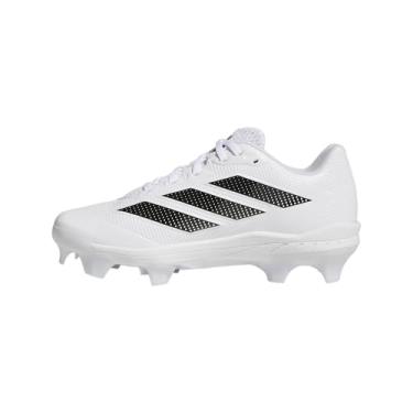 Imagem de adidas Tênis feminino de softbol Adizero Instinct 2.0 TPU, Branco/Preto/Preto, 36