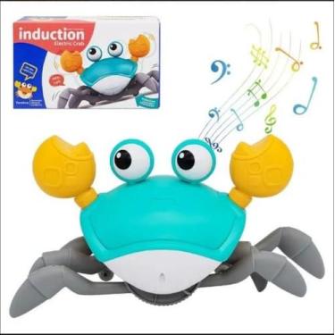 Imagem de Brinquedo Infantil Caranguejo Fujão De Sensor Interativo Musical Anda 