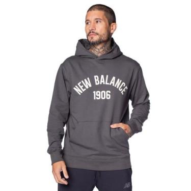 Imagem de Moletom Masculino New Balance Essentials 1906 Cinza Escuro, Cinza escu