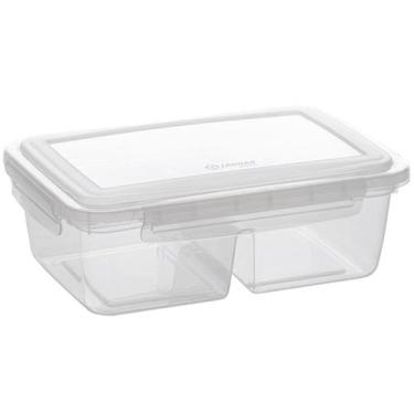 Imagem de Pote Para Alimentos Marmita Com Travas Divisória 1,25Litros Jaguar 331