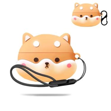 Imagem de Capa para OnePlus Buds Ace 2, capa protetora para fone de ouvido sem fio NOUKAJU (com mosquetão + cordão) à prova de quedas, arranhões, à prova de choque, capa para OnePlus Buds Ace 2 (Corgis)
