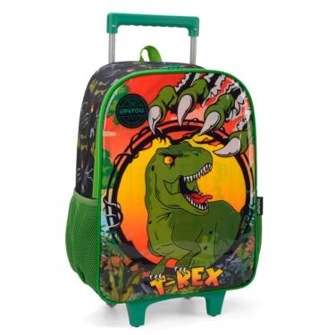 Imagem de Mochila De Rodinhas T Rex Petit Preto Escolar - Luxcel