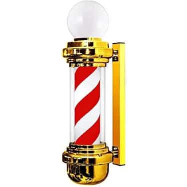 Imagem de Lâmpada Led Para Barbeiro E Poste, Lâmpada Led Para Salão De Cabeleireiro, Lâmpada De Sinal De Salão De Cabeleireiro, Porta De Barbearia Outdoor Retro Wall Hanging Colorful Wall H, B