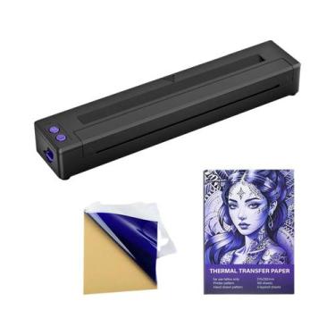 Imagem de Impressora Portátil Sem Fio Bluetooth A4 Para Estêncil De Tatuagem Tér