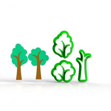 Imagem de Cortador árvores Do Bosque - Modular Mod 3 Tamanho 5 Cm