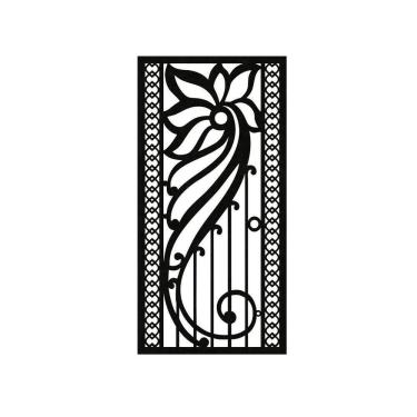 Imagem de Quadro Decorativo Preto Mdf Flor Musical 40X20Cm